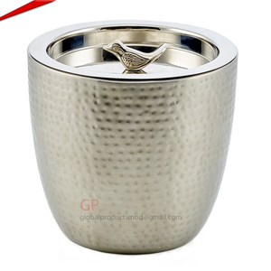Top Quality Round <b>Copper</b> Finished Ice Bucket Beverage Cooler with <b>Handles</b> - Product Image 5