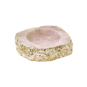 Portavelas de Cuarzo Rosa X Tray AGATE Comprar en Línea NUEVO STAR Piedra Preciosa Feng Shui Hecho a Mano Tacto Real Venta al por Mayor Mundial Boda - Product Image 1