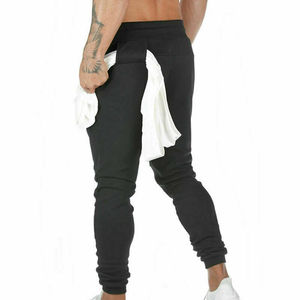 Pantalones de jogging ajustados para hombre, chándal de lana de algodón para trotar, personalizados, con múltiples bolsillos, venta al por mayor - Product Image 3