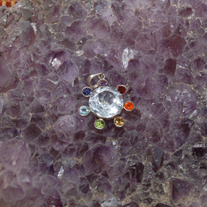 Avec Une Bonne Qualité de Cristal Quartz D'énergie Chakra Pendentifs En Métal: Cristal Quartz D'énergie Chakra Pendentifs En Métal À Vendre - Product Image 1