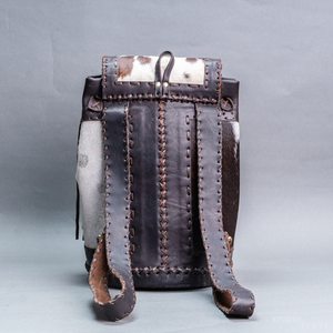 Hair On Cowhide Leather <b>Backpack</b> Bag Southern Multi Pockets Travel <b>Backpack</b> Cowhide Fur <b>Backpack</b> Bag - Product Image 4