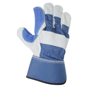 Gants de travail de sécurité en cuir de vachette 10.5 pouces personnalisés polaire en fourrure de coton caoutchouté avec logo personnalisé Jersey - Product Image 3