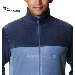 Dernière veste en polaire décontractée de créateur pour hommes, col montant d'hiver avec fermeture à glissière, teinture unie, service OEM disponible - Product Image 2