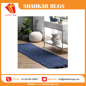 Tapis de qualité supérieure en ligne bleu marine gros tapis à boucle tapis de jute pour salon de l'inde - Product Image 3