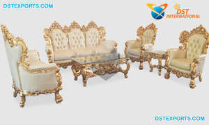 Indien D'étape De Réception Blanc Canapé Ensemble Elégant Mariage Blanc Canapé et Chaises de Trône Indien D'étape De Réception Blanc Canapé Ensemble - Product Image 3