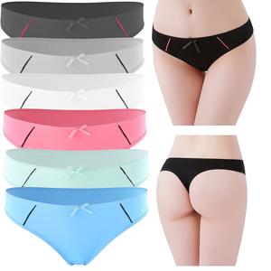 String sexy pour femme, taille basse, en dentelle, coton et élasthanne, doux, extensible, respirant, invisible, confortable pour le quotidien - Product Image 4