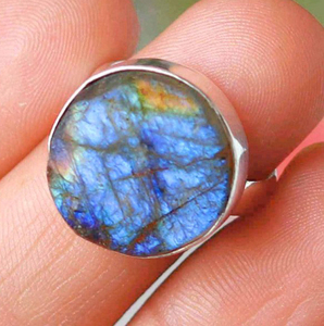 Bague en labradorite naturelle drusée, argent sterling 925, bijoux faits main, fournisseur en gros - Product Image 3