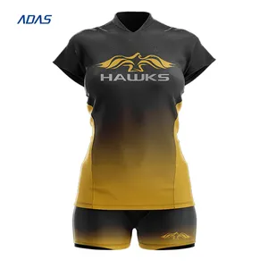 Mode Custom Design Ihr eigenes Logo Volleyball Trikot Sets Volleyball Uniform Shirt Großhandel Damen Hochwertige Kurzarm