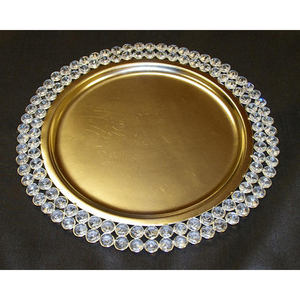 Dinning Table Decorative <b>Serving</b> Charger Plate Modern <b>Serving</b> Plate Round Big Metal Platter Wholesale - Product Image 6