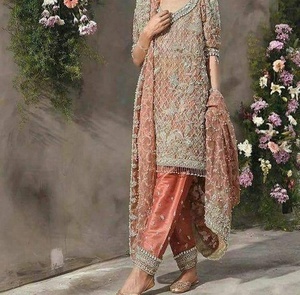 Indian/Pakistani-Party-Wear embroidery work on Elegant-Stunning Kurta with Pant dress for party/Wedding wear -2020 - Product Image 1