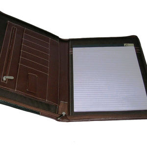 Nuevo diseño PU cuero Zip bolsillo Conferencia Zip cierre carpeta cartera Carpeta de negocios - Product Image 1