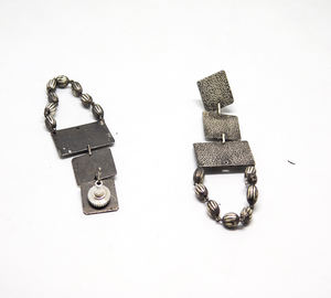 Pendientes de aro de latón y plata hechos a mano para mujeres y niñas, aros artificiales de diseño, el mejor precio - Product Image 4