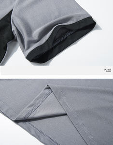 T-shirt manches courtes homme, tenue décontractée mode Patchwork, vêtements de sport, survêtement, t-shirt court, Hip Hop, Jogging, rue, été - Product Image 3