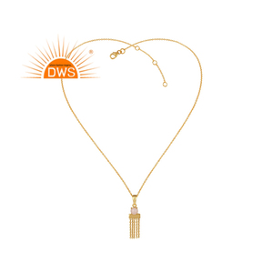 Pendentif en pierres précieuses d'opales roses naturelles, livraison gratuite, bijoux plaqués en or indien, chaîne de Bar en argent 925 - Product Image 1