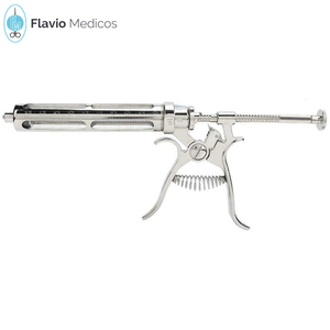 FLAVIO MEDICOS Seringue auriculaire en verre pour prélèvement, instruments en acier inoxydable durables et de haute qualité pour le bétail - Product Image 4