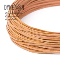 2.5x2mm Full Grain Genuine Flat Leather Cord for Jewelry Necklace Bracelets Fashion Bags All Sizes and Colors from DYNETON