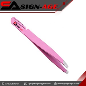Pinzas para cejas con punta de acero inoxidable, nuevo diseño, fabricante de pinzas para depilación, con etiqueta privada - Product Image 5