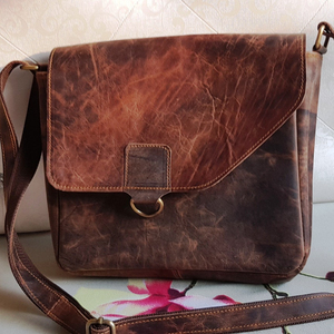 Bolso Vintage de cuero hecho a mano para hombre y mujer, maletín para ordenador portátil de 14/16/18 pulgadas, desgastado - Product Image 1