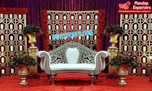 Telón de fondo con tema dorado para escenario, accesorio de decoración de escenario de boda, con velas doradas, escenario Romano - Product Image 6