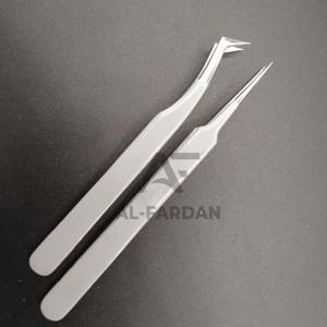 แหนบขนตาปลอมปลายแหลมทรงแอลรัสเซียสีนู้ดแหนบหนีบขนตาญี่ปุ่นเคลือบสีนู้ด - Product Image 5