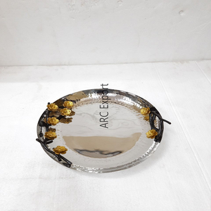 ชุดชามโลหะเคลือบสีทองรูปทรงสับปะรดออกแบบ3ชิ้นชามเสิร์ฟอาหารและผลไม้ - Product Image 3