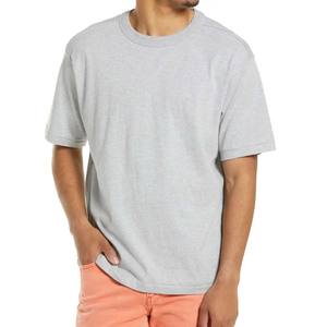 Camiseta de jersey con algodón orgánico Camiseta básica ajustada gris Camiseta Premium CVC Crew Camisetas - Product Image 5