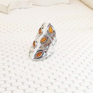 Anillos Grandes de Plata de Ley 925 con Diseños Únicos y Gemas de Cornalina Natural Tallada, Joyería de Alta Gama a la Moda - Product Image 4