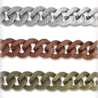 For shoes fashion jewelry Premium quality antic silver - antic copper - antic brass chain Curb chain accessories
