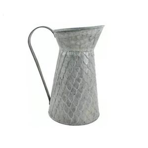 SEAU FRANÇAIS EN MÉTAL FLEUR MODERNE FAIT À LA MAIN FLEUR DE JARDIN GALVANISÉ SEAU FRANÇAIS VASE FLEUR VINTAGE - Product Image 3