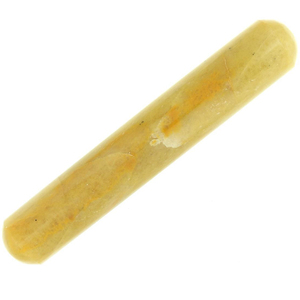 หินนวดเรียบสีเหลืองแจสเปอร์ | รักษาไม้เท้าพลอย - Product Image 1