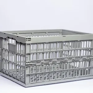 High Quality Folding Transport Plastic Vegetable Crates Ready To Ship