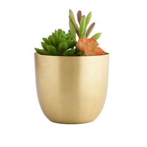 Pot de fleurs en métal couleur or Pot de plantes de taille et de forme personnalisées pour la maison et le jardin accessoires de décoration - Product Image 3