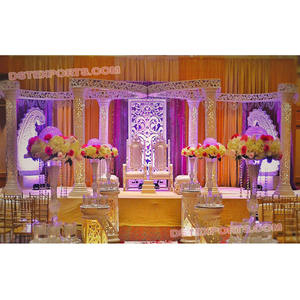 Glamorous South อินเดียงานแต่งงาน Mandap สง่างามแต่งงานพิธี Mandap คริสตัลผีเสื้อ Mandaps สำหรับขาย - Product Image 1