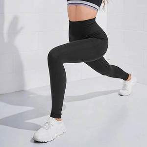 GAF New Arrival High Quality Simple Solid Women Yoga Leggings Pants Breathable Windproof Lightweight Plus Size <b>Knee</b> Length - Product Image 6