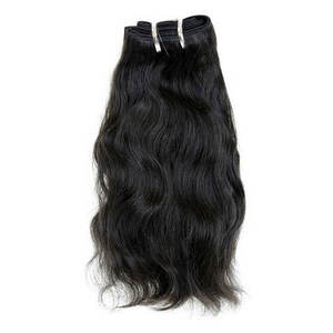 Extensions de cheveux humains lisses d'Inde du Sud, mèches naturelles foncées, idéales pour le tressage, le coiffage et la création de perruques sur mesure. - Product Image 4