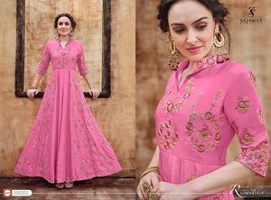 Robe trapèze en coton imprimé indien Kurta/Kurti avec boutons de créateur Robe longue décontractée pour femmes - Product Image 3