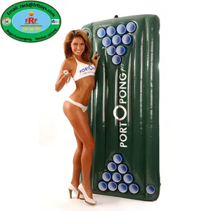 Summer Party Fun Pool Game Inflatable Beer Pong Table Pool Float