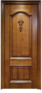 Porte intérieure traditionnelle en bois massif avec design ornemental, surface finie, ouverture manuelle - Product Image 6