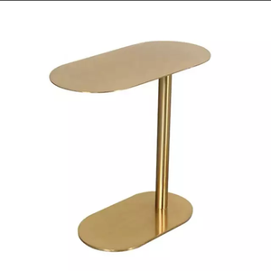 Mesa lateral de Metal para sala de estar, mueble decorativo de diseño único, Color dorado - Product Image 1