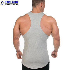 Camiseta sin mangas con tirantes versátil para hombre, equipo de fitness de punto transpirable de secado rápido, logotipo personalizado, estampado informal, patrón de talla grande OEM - Product Image 2