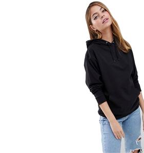 Haute qualité dernière mode sweat à capuche pour femme 100% coton noir pull à manches longues slim fit sweats à capuche pour les femmes - Product Image 1