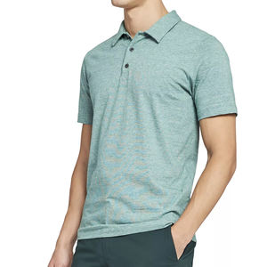 T-shirt polo vert menthe sur mesure OEM, nouvelle arrivée, pour hommes/garçons, 100% coton piqué, tissu de haute qualité - Product Image 1