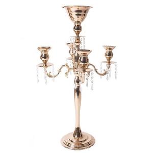 Candelabros de metal con cristales colgantes, diseño de la mejor calidad, nuevo soporte para velas, portavelas de mesa de diseñador pulido brillante - Product Image 2