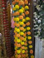 Rangkaian Bunga Marigold Lembut, Set Toran - Hiasan Gantung Dinding Pintu Rumah, Untaian Bunga Dekoratif