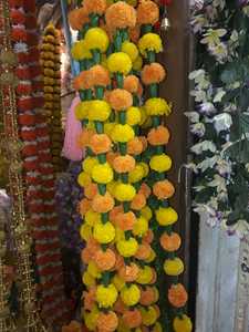 ดอกไม้ประดับดอกดาวเรืองฟู,ชุด Toran-สายแขวนตกแต่งประตูบ้านแขวนผนัง - Product Image 4