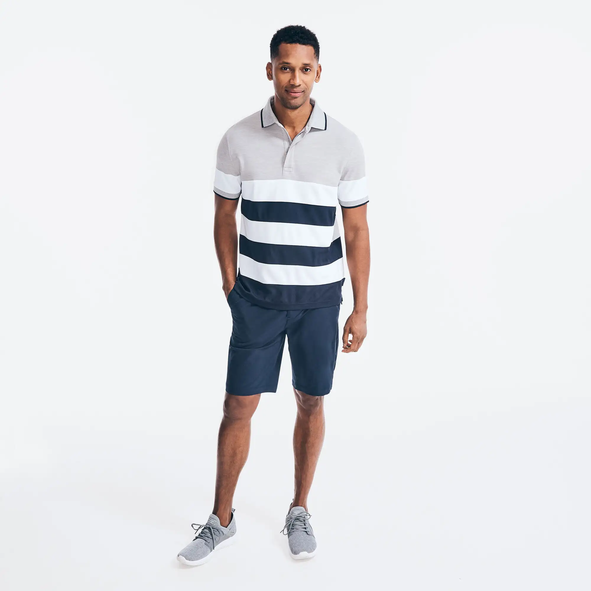 Polo de Golf 100% Original para hombre, camisa de manga corta con Diseño a rayas y Logo de marca