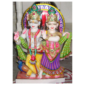 ตกแต่งหินอ่อน Radha กฤษณะรูปปั้น - Product Image 1