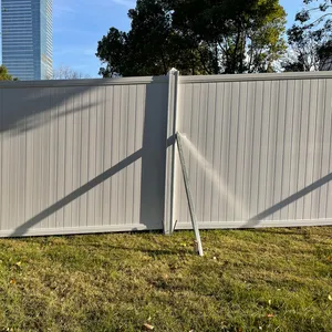 Vendita all'ingrosso accessori vinile scherma-Il materiale di recinzione in plastica completamente privato progetta recinzione in PVC d'acciaio zincato per giardino