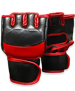 half finger top quality leather MMA customized MMA