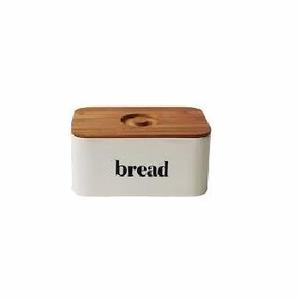 Boîte à pain rectangulaire classique en métal bac de rangement décoratif pour une utilisation en cuisine bac à pain élégant en forme de rectangle - Product Image 1